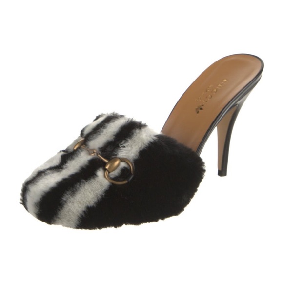 Gucci x Adidas Fur Mules - Picture 1 of 5